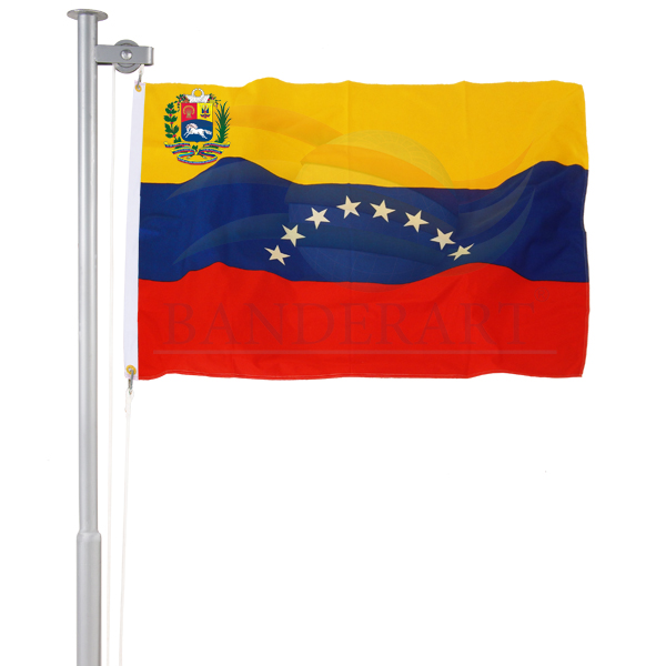 Bandeira da Venezuela (com brasão)